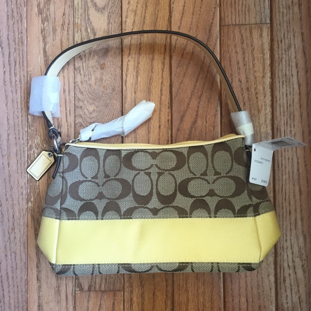 Small Yellow Coach Purse NWT